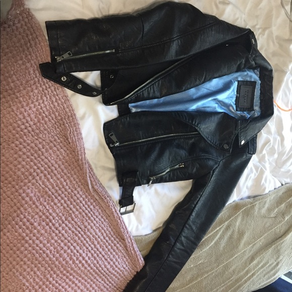 Vegan Leather Moto Jacket - Picture 1 of 6